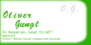 oliver gungl business card